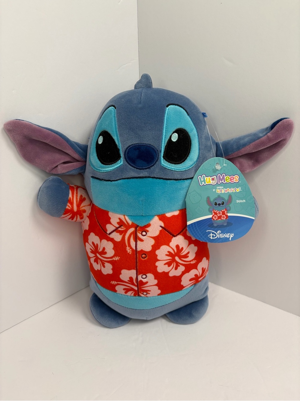 Disney Stitch HugMees Squishmallows Plush with Hawaiian Shirt 10" NWT